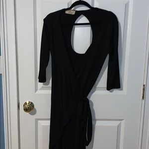 Black wrap dress